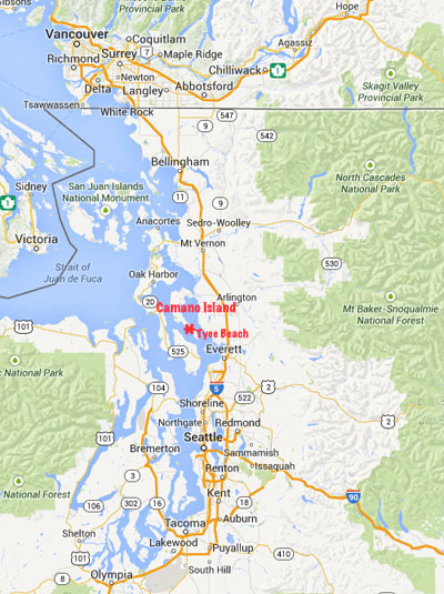  Directions to the Tyee Beach House Rental Camino Island Wa